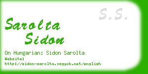 sarolta sidon business card